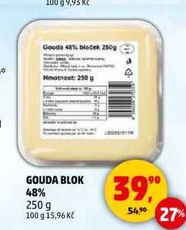 GOUDA BLOK 48%, 250 g