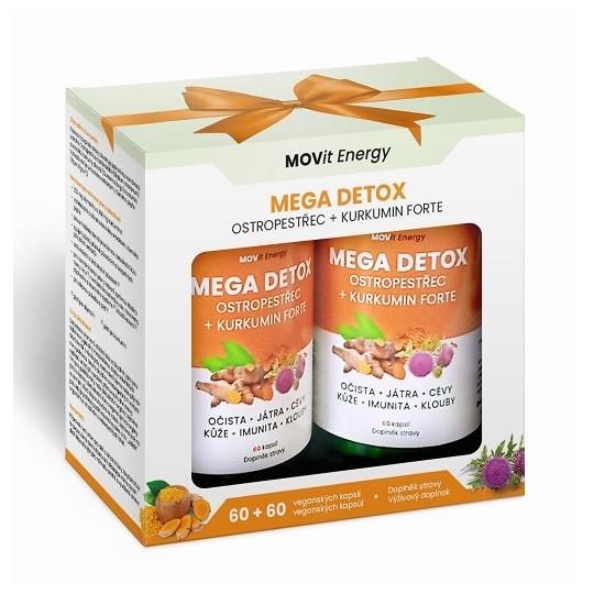 Movit Mega detox ostropestřec + kurkumin 120 kapslí Dárkové balení