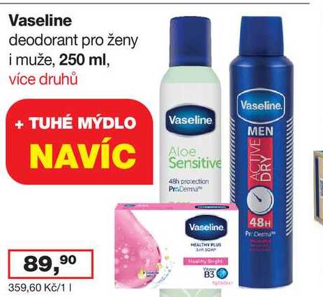 Vaseline deodorant 250 ml více druhů