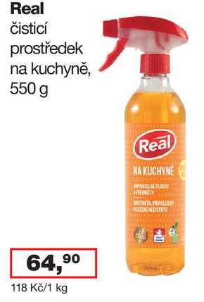 Real čistící prostředek na kuchyně, 550 g