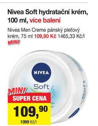 Nivea Soft hydratační krém, 100 ml