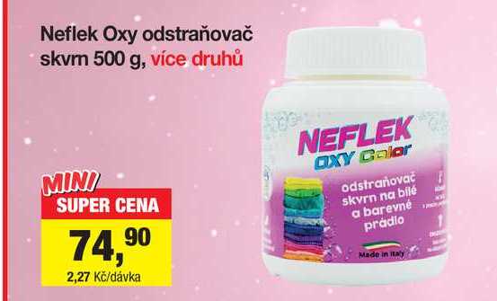 Neflek Oxy odstraňovač skvm 500 g