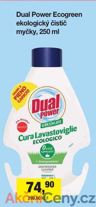 Dual Power Ecogreen ekologický čistič myčky, 250 ml 