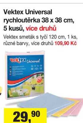Vektex Universal rychloutěrka 38 x 38 cm, 5 kusů