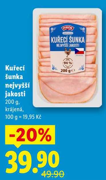 Kuřecí šunka nejvyšší jakosti, 200 g