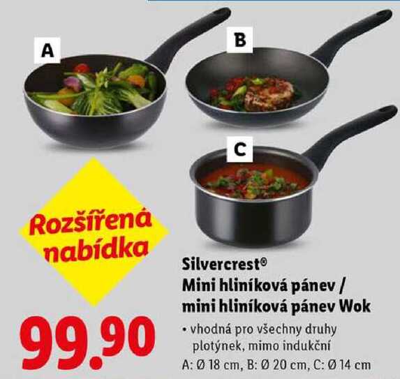 Silvercrest Mini hliníková pánev/mini hliníková pánev Wok  