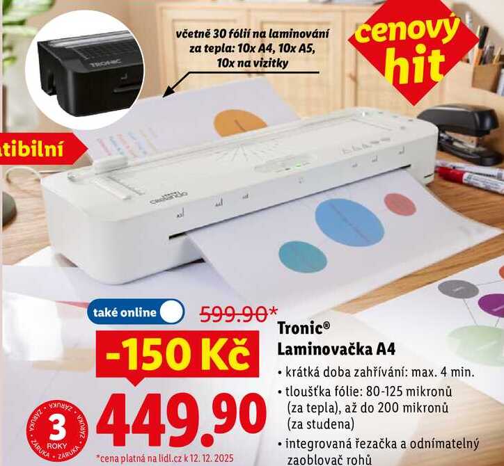 Tronic Laminovačka A4 