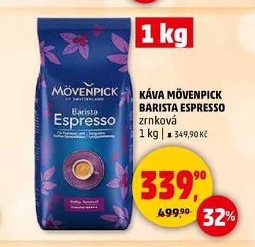 KÁVA MÖVENPICK BARISTA ESPRESSO zrnková, 1 kg 