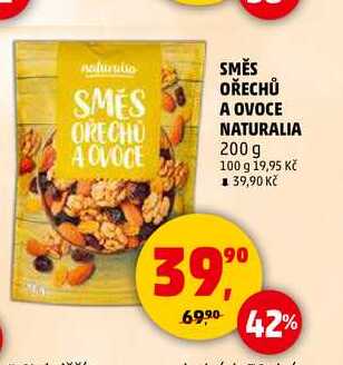 SMĚS OŘECHŮ A OVOCE NATURALIA, 200 g
