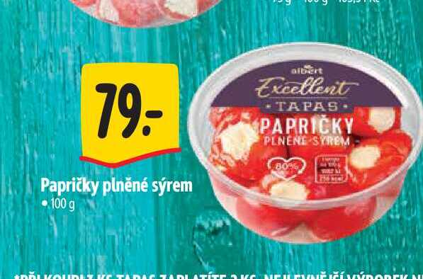 Papričky plněné sýrem 100 g 