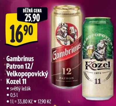 Gambrinus Patron 12, 0,5 l v akci