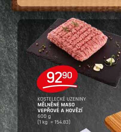 MĚLNĚNÉ MASO VEPŘOVÉ A HOVĚZÍ 600 g 