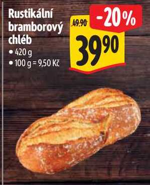 Rustikální bramborový chléb, 420 g