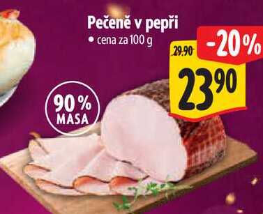 Pečeně v pepři, cena za 100 g