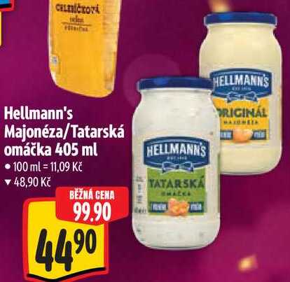 Hellmann's Majonéza/Tatarská  omáčka, 405 ml
