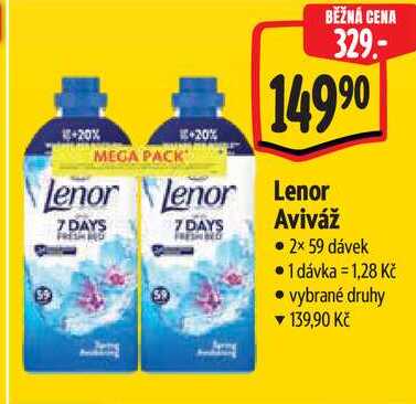 Lenor Aviváž, 2x 59 dávek 