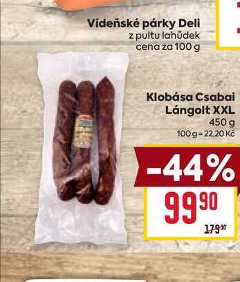 Klobása Csabai Lángolt XXL 450 g