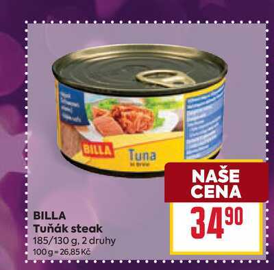 BILLA Tuňák steak 185/130 g
