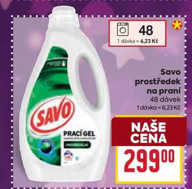 Savo prostředek na praní 48 dávek 