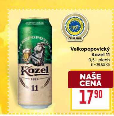 Velkopopovický Kozel 11 0,51, plech