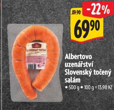 Albertovo uzenářství Slovenský točený salám, 500 g