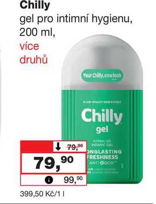 Chilly gel pro intimní hygienu, 200 ml