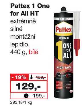 Pattex 1 One for All HT extrémně silné montážní lepidlo, 440 g Barvy a laky drogerie 