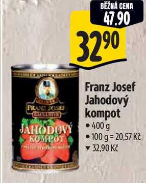 Franz Josef Jahodový kompot, 400 g