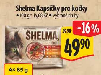 Shelma Kapsičky pro kočky, 4x 85 g 