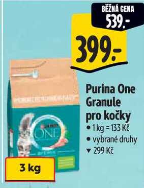 Purina One Granule pro kočky, 3 kg