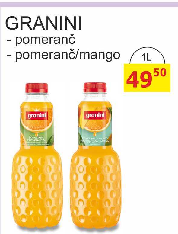 GRANINI - pomeranč - pomeranč/mango 1L 