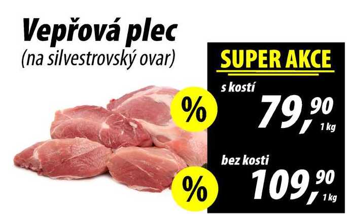 Vepřová plec (na silvestrovský ovar) s kostí, 1 kg