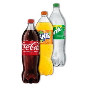 COCA COLA, FANTA, SPRITE, KINLEY