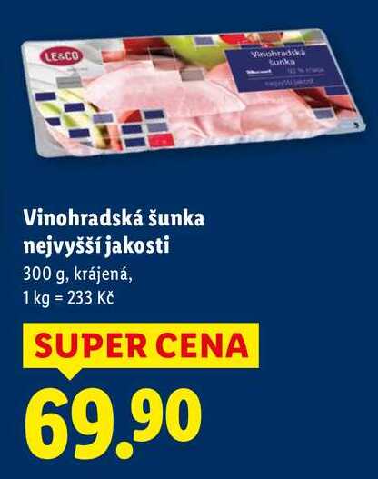 Vinohradská šunka nejvyšší jakosti, 300 g