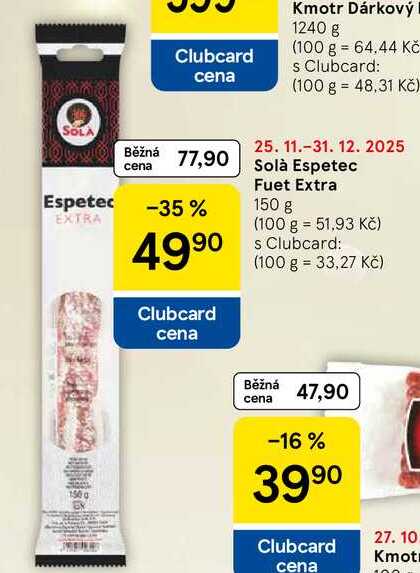 Solà Espetec Fuet Extra, 150 g