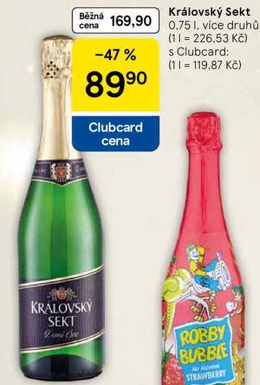 Královský Sekt, 0.75 l, více druhů 