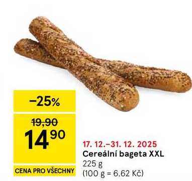 Cereální bageta XXL, 225 g  