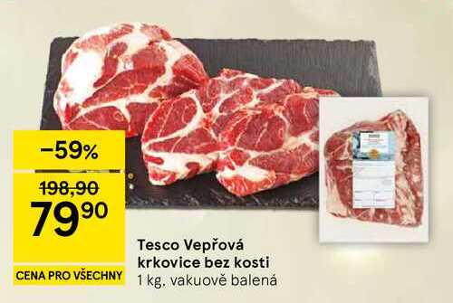Tesco Vepřová krkovice bez kosti, 1 kg