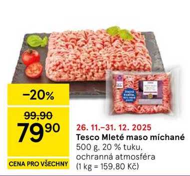 Tesco Mleté maso míchané, 500 g 