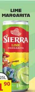 SIERRA LIME MARGARITA 0,25L míchaný drink