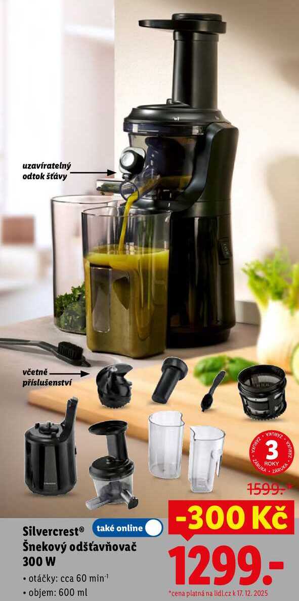 Silvercrest Šnekový odšťavňovač 300 W 