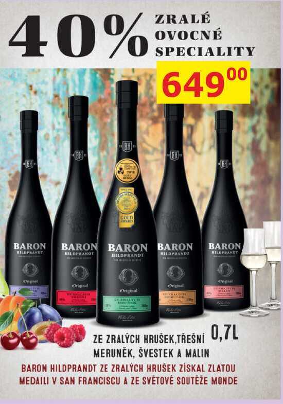 BARON HILDPRANDT 0,7L různé druhy