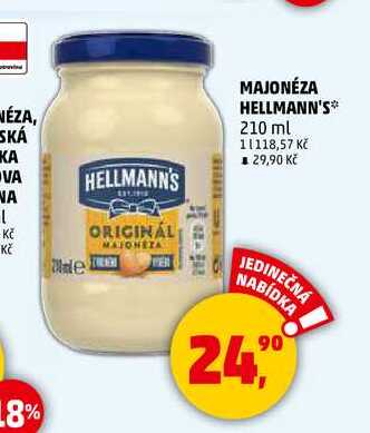 MAJONÉZA HELLMANN'S, 210 ml 