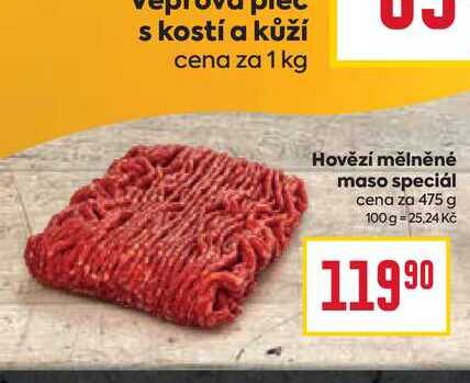 Hovězí mělněné maso speciál cena za 475 g