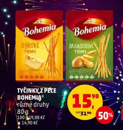 TYČINKY Z PECE BOHEMIA, 80 g
