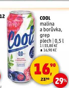COOL malina a borůvka plech, 0,5 l