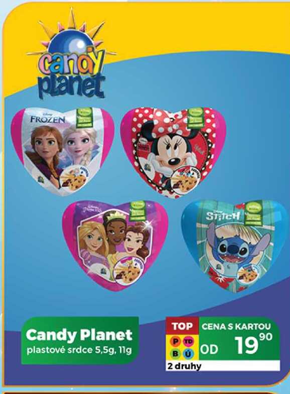 Candy Planet plastové srdce 5,5g, 11g
