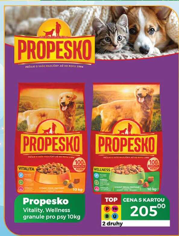 Propesko Vitality, Wellness granule pro psy 10kg