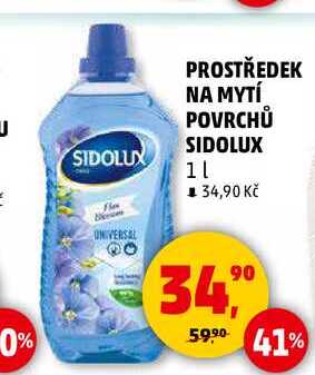 PROSTŘEDEK NA MYTÍ POVRCHŮ SIDOLUX, 1 l