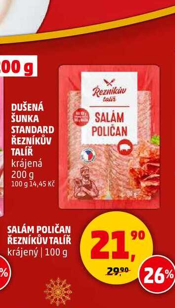 SALÁM POLIČAN ŘEZNÍKŮV TALÍŘ, 100 g